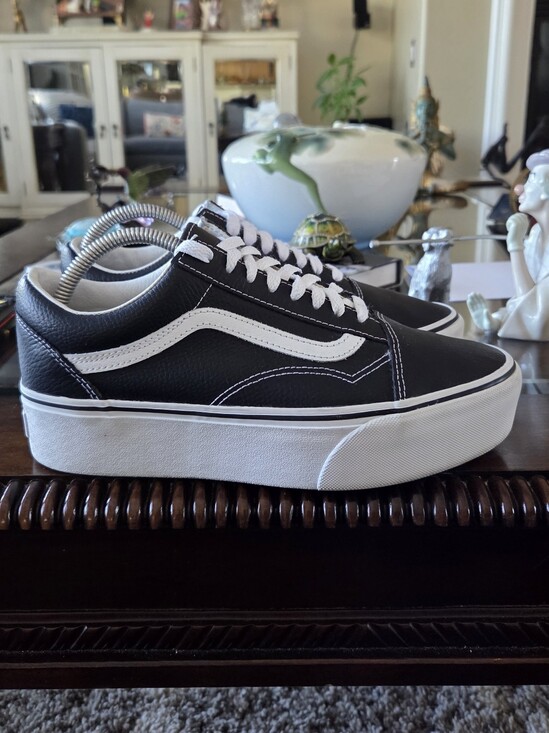 Vans Shoes - Vans Old Skool Platform Skate Shoe - Black/White